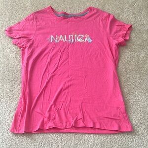 Nautica Pink Fitted Short Sleeve T-Shirt